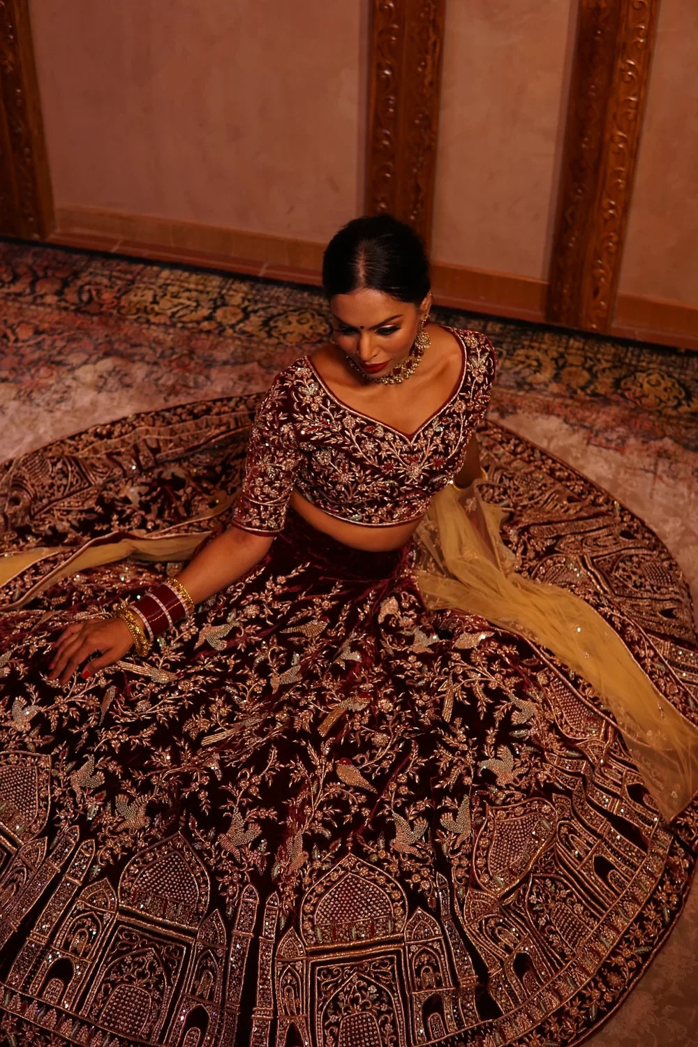 Bridal velvet couture