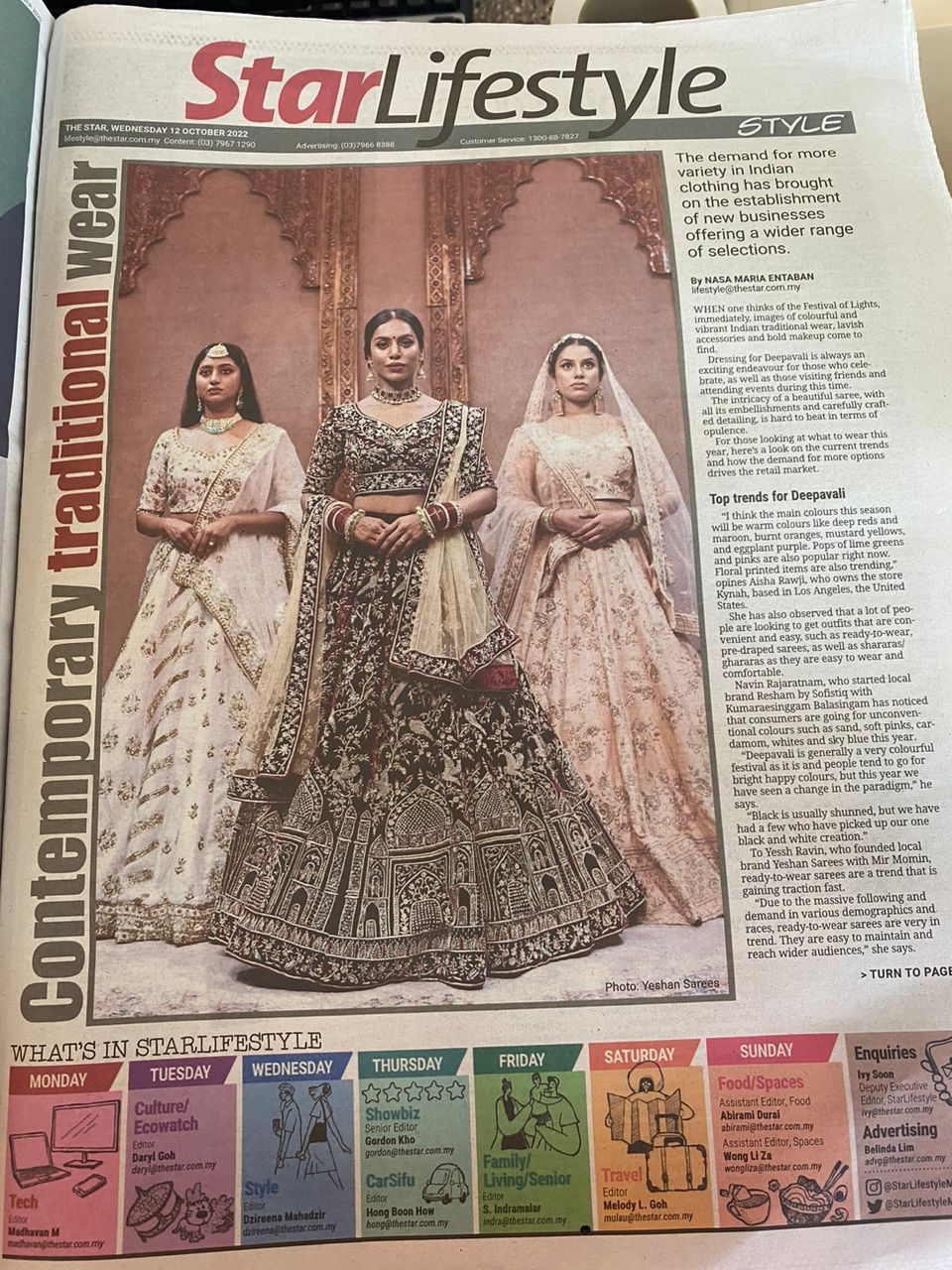 The Star, StarLifestyle clipping: Contemporary traditional wear