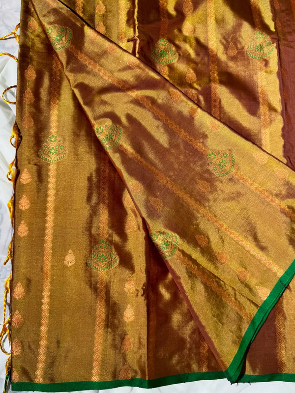 Copper Gold Soft Silk Premium Banarasi